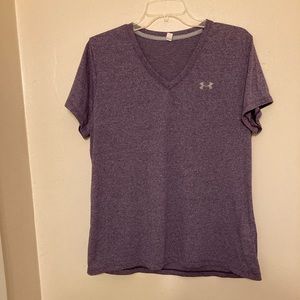 Dri-fit purple v-neck under armour t-shirt size XL
